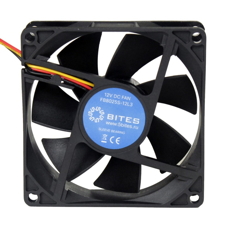 5bites Вентилятор FB8025S-12L3 80X25   SLEEVE   2000RPM   3P
