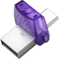 Фото  Kingston USB Drive 64GB DataTraveler microDuo 3C , USB3.0 фиолетовый  DTDUO3CG3/64GB 