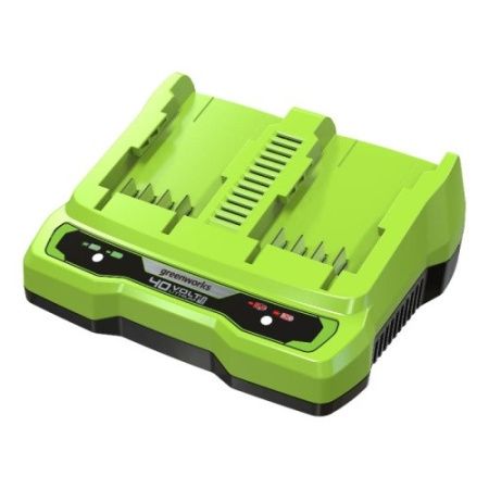 Greenworks G40UC8 Быстрое зарядное устройство для 2-х аккумуляторов 40V [2938807]