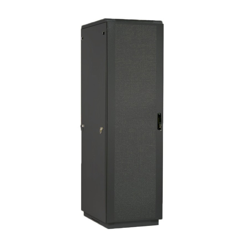 ЦМО Шкаф телекоммуникационный напольный 42U (600 х 1000) дверь перфорированная 2 шт.  цвет чёрный(ШТ