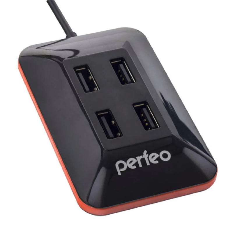 Perfeo USB-HUB 4 Port  (PF-VI-H028 Black) чёрный [PF_A4527]
